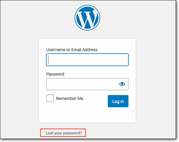 How to recover a website if password is lost