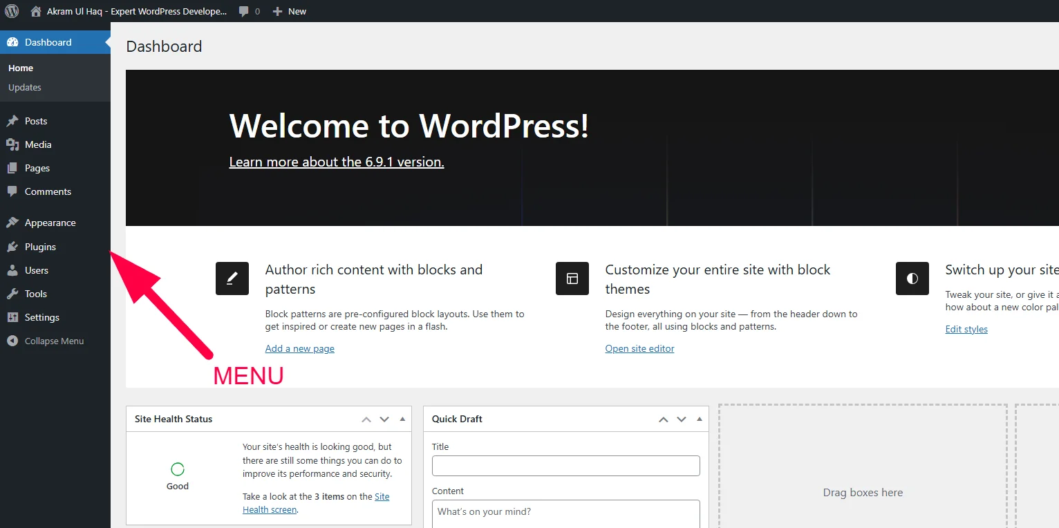 Dashboard with numbers
