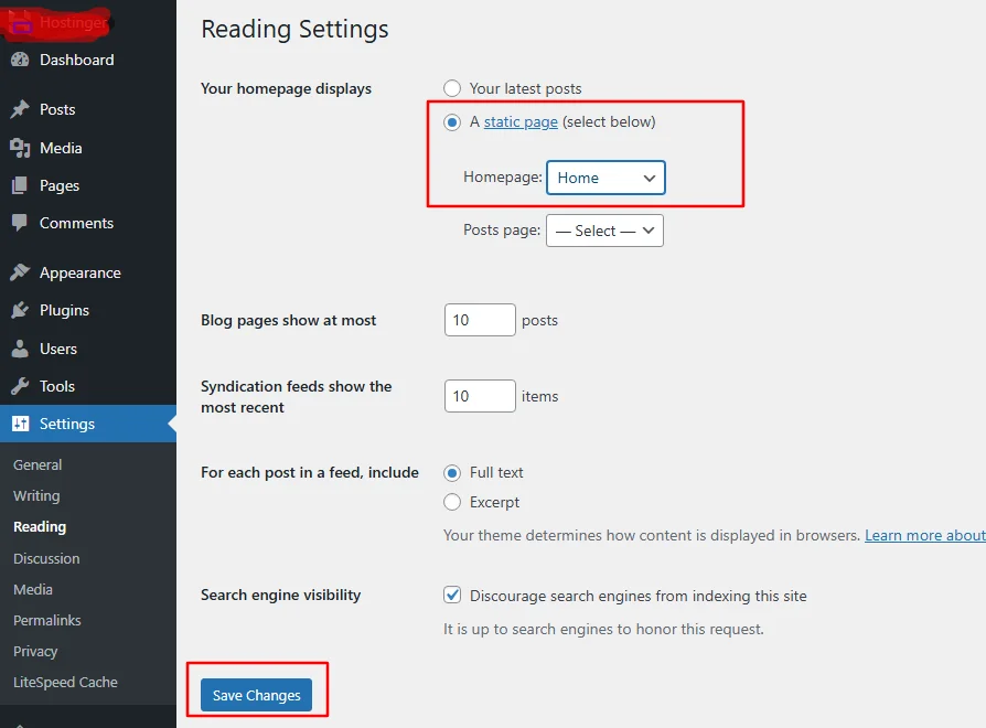 Reading settings configuration