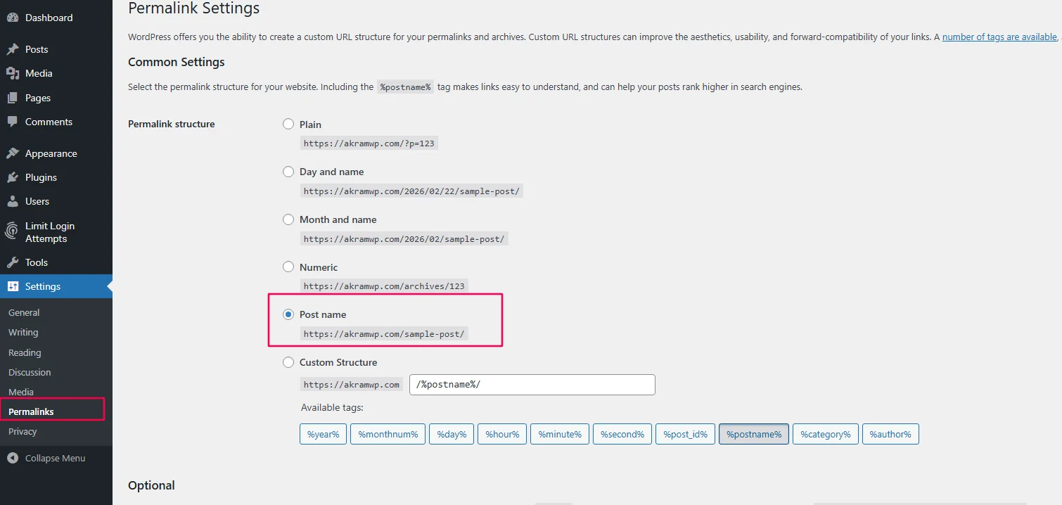 SEO friendly URL structure in WordPress