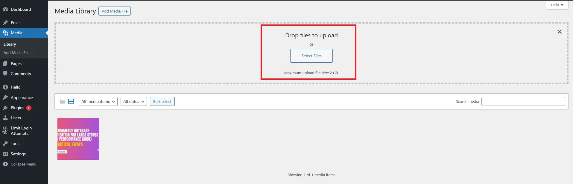 Drag and drop upload interface