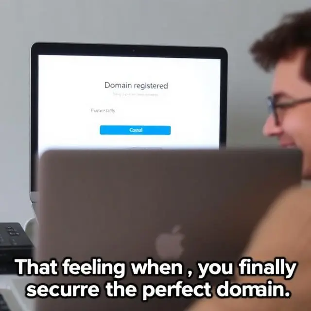 Person smiling at success confirmation screen